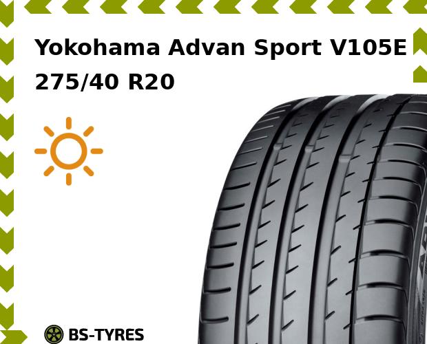 

Летние шины Yokohama, Advan Sport V105E 275/40 R20 106Y