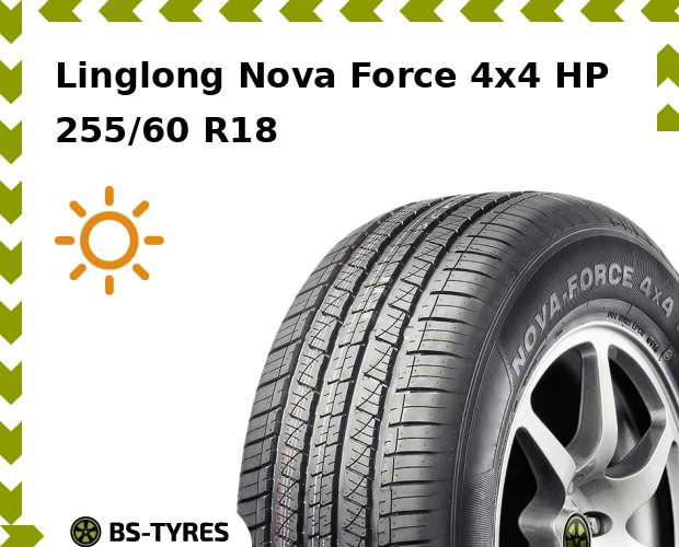 

Летние шины Linglong, LingLong Nova Force 4х4 HP 255/60 R18 112V