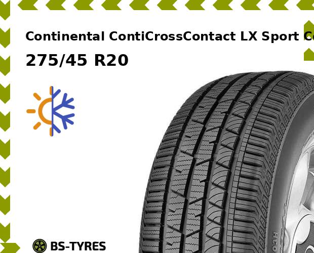 

Всесезонные шины Continental, ContiCrossContact LX Sport ContiSilent 275/45 R20 110V