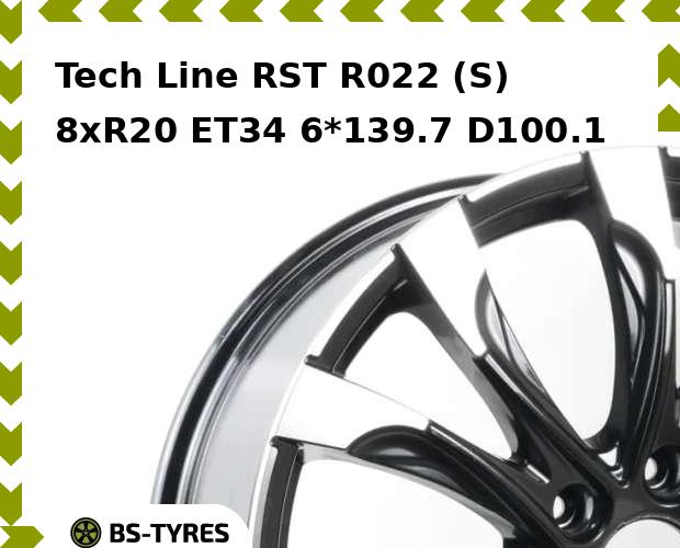 

Колесный диск Tech Line, Tech-line RST R022 (S) 8.0xR20 ET34 6*139.7 D100.1