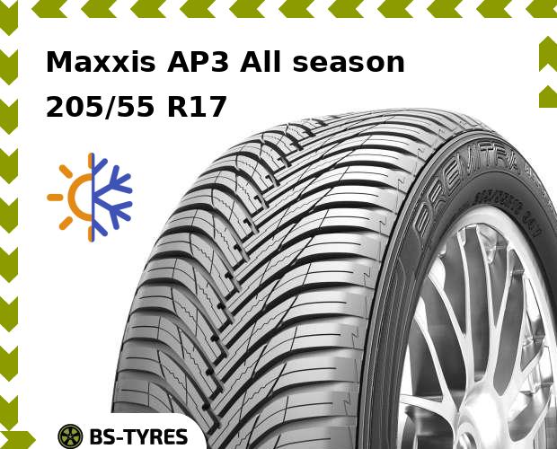 

Всесезонные шины Maxxis, AP3 All season 205/55 R17 95V