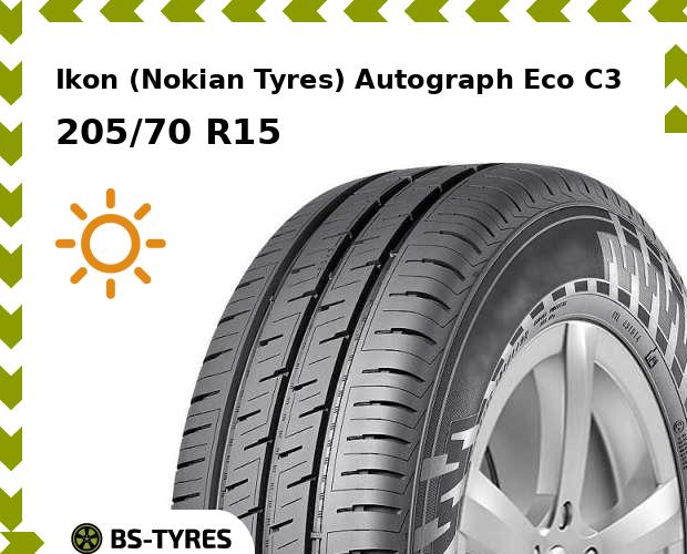 

Летние шины Ikon (Nokian Tyres), Autograph Eco C3 205/70 R15C 106/104R