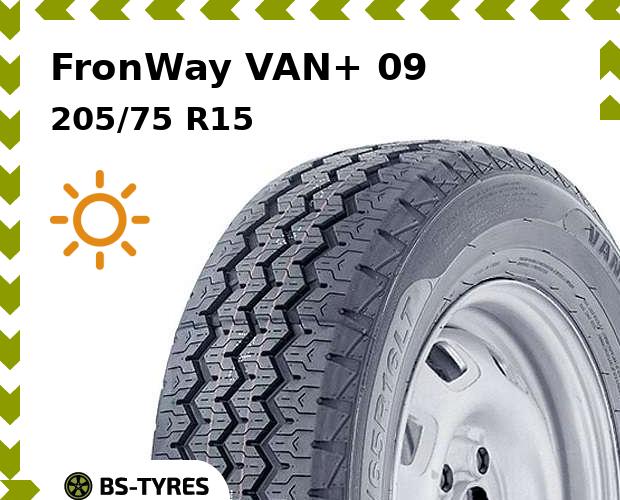 

Летние шины FronWay, VAN+ 09 205/75 R15C 109/107R