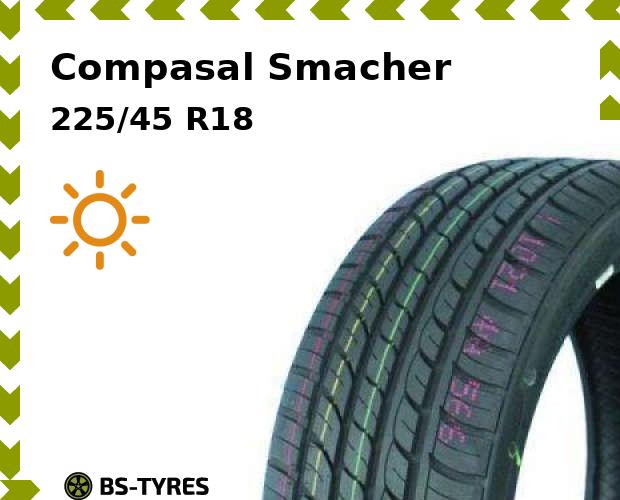 

Летние шины Compasal, Smacher 225/45 R18 95W