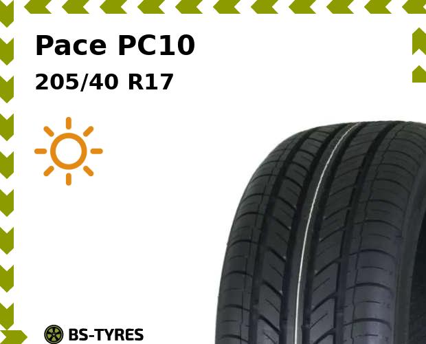 

Летние шины Pace, PC10 205/40 R17 84W