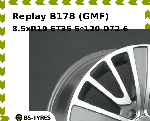 

Колесный диск Replay, B178 (GMF) 8.5xR19 ET35 5*120 D72.6
