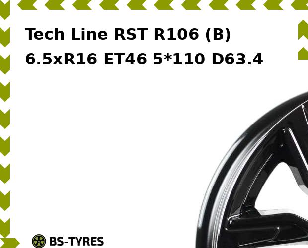 

Колесный диск Tech Line, Tech-line RST R106 (B) 6.5xR16 ET46 5*110 D63.4