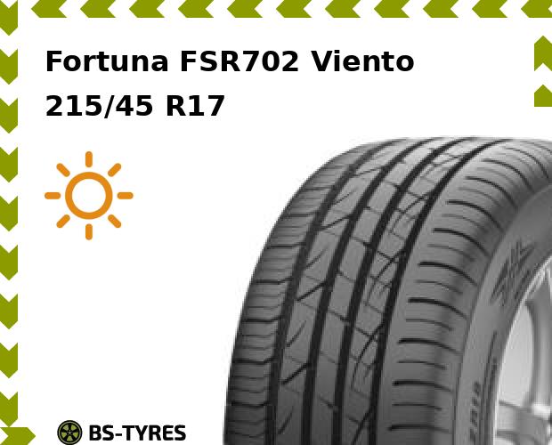 

Летние шины Fortuna, FSR702 Viento 215/45 R17 91W