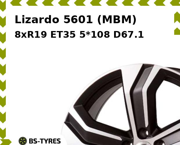 

Колесный диск Lizardo, 5601 (MBM) 8xR19 ET35 5*108 D67.1