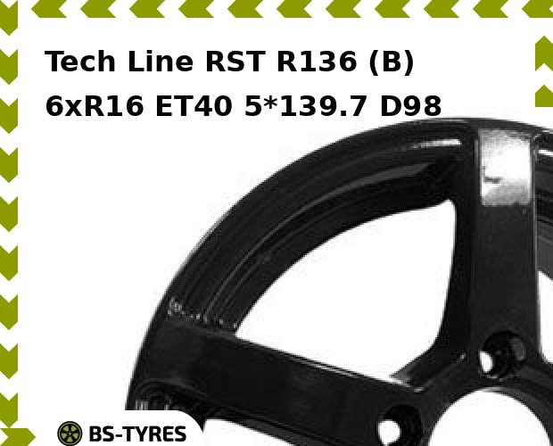 

Колесный диск Tech Line, Tech-line RST R136 (B) 6xR16 ET40 5*139.7 D98