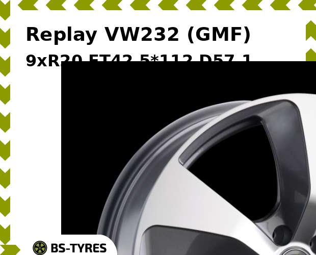 

Колесный диск Replay, VW232 (GMF) 9xR20 ET42 5*112 D57.1