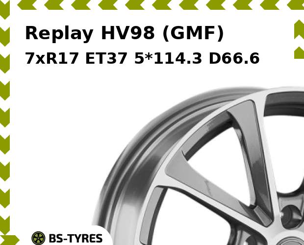 

Колесный диск Replay, HV98 (GMF) 7.0xR17 ET37 5*114.3 D66.6