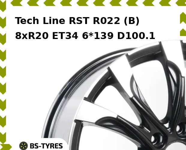 

Колесный диск Tech Line, Tech-line RST R022 (B) 8xR20 ET34 6*139 D100.1