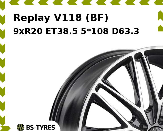 

Колесный диск Replay, V118 (BF) 9.0xR20 ET38.5 5*108 D63.3
