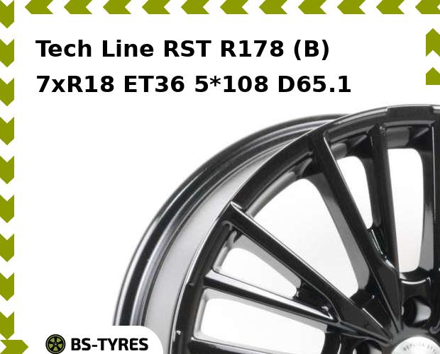 

Колесный диск Tech Line, Tech-line RST R178 (B) 7.0xR18 ET36 5*108 D65.1