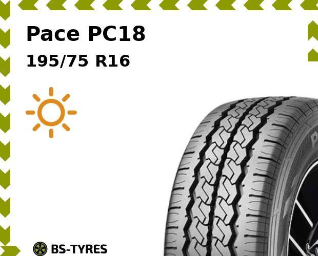 

Летние шины Pace, PC18 195/75 R16C 107/105R