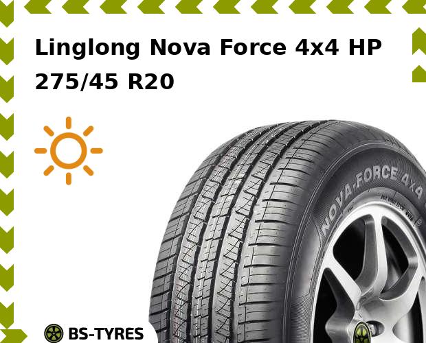 

Летние шины Linglong, LingLong Nova Force 4х4 HP 275/45 R20 110V