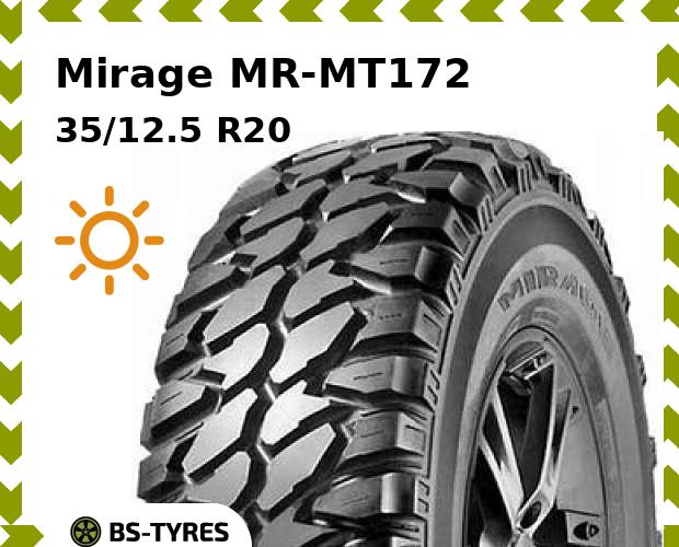 

Летние шины Mirage, MR-MT172 35/12.5 R20 121Q