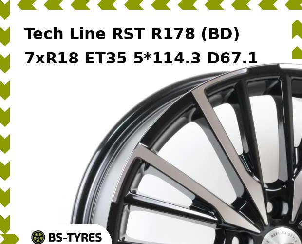 

Колесный диск Tech Line, Tech-line RST R178 (BD) 7xR18 ET35 5*114.3 D67.1