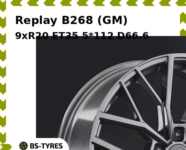

Колесный диск Replay, B268 (GM) 9xR20 ET35 5*112 D66.6