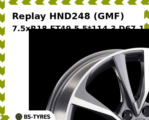 

Колесный диск Replay, HND248 (GMF) 7.5xR18 ET49.5 5*114.3 D67.1