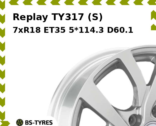

Колесный диск Replay, TY317 (S) 7.0xR18 ET35 5*114.3 D60.1