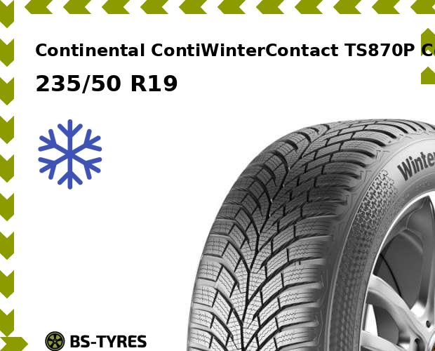 

Зимние шины Continental, ContiWinterContact TS870P ContiSeal 235/50 R19 99H