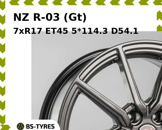 

Колесный диск NZ, R-03 (Gt) 7xR17 ET45 5*114.3 D54.1