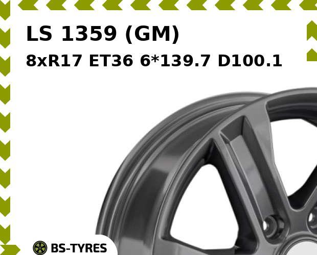 

Колесный диск LS, 1359 (GM) 8xR17 ET36 6*139.7 D100.1