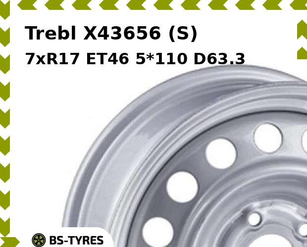 

Колесный диск Trebl, X43656 (S) 7xR17 ET46 5*110 D63.3