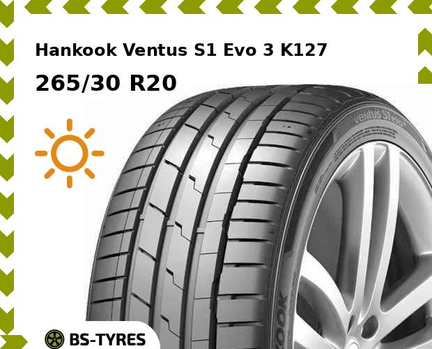 

Летние шины Hankook, Ventus S1 Evo 3 K127 265/30 R20 94Y