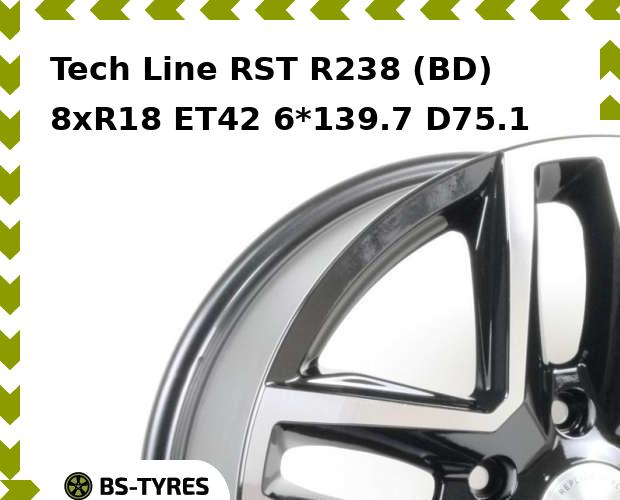 

Колесный диск Tech-line, RST R238 (BD) 8xR18 ET42 6*139.7 D75.1