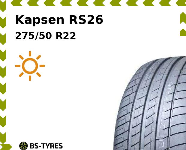 

Летние шины Kapsen, RS26 275/50 R22 111W