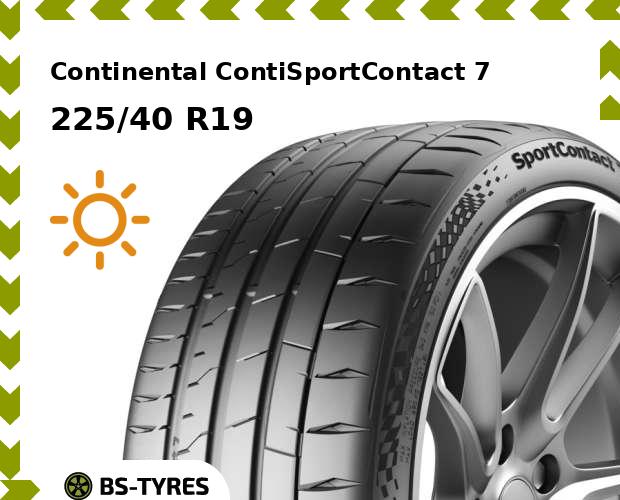 

Летние шины Continental, ContiSportContact 7 225/40 R19 93Y
