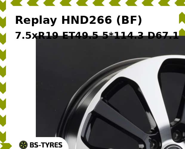 

Колесный диск Replay, HND266 (BF) 7.5xR19 ET49.5 5*114.3 D67.1