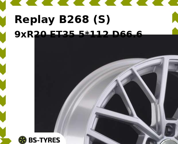 

Колесный диск Replay, B268 (S) 9xR20 ET35 5*112 D66.6