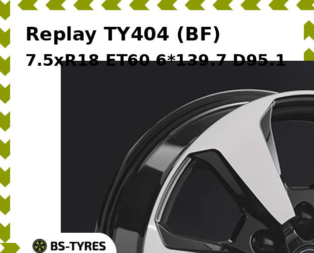 

Колесный диск Replay, TY404 (BF) 7.5xR18 ET60 6*139.7 D95.1
