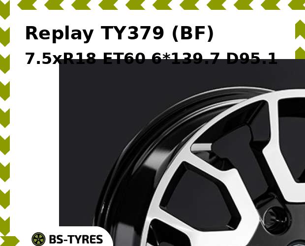 

Колесный диск Replay, TY379 (BF) 7.5xR18 ET60 6*139.7 D95.1