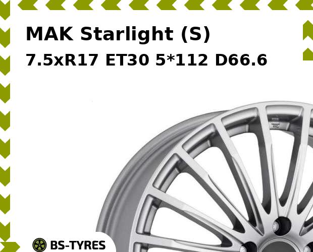 

Колесный диск MAK, Starlight (S) 7.5xR17 ET30 5*112 D66.6