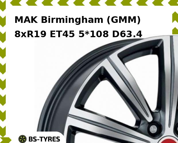

Колесный диск MAK, Birmingham (GMM) 8xR19 ET45 5*108 D63.4