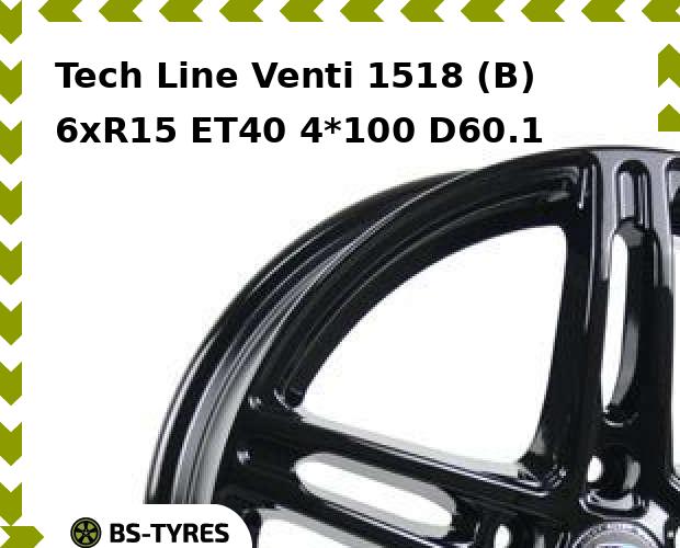 

Колесный диск Tech Line, Tech-line Venti 1518 (B) 6xR15 ET40 4*100 D60.1