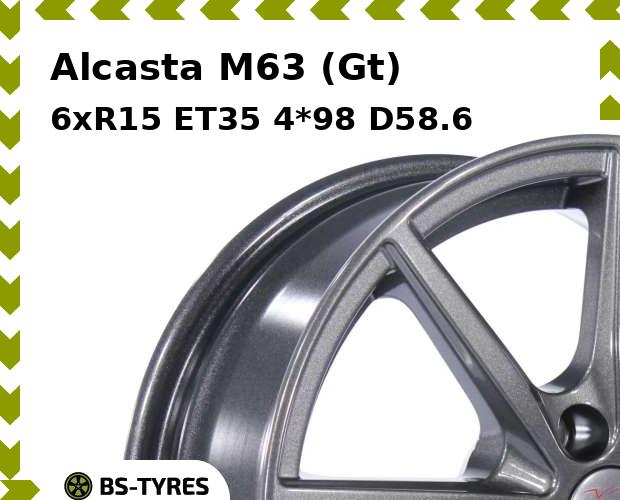 

Колесный диск Alcasta, M63 (Gt) 6xR15 ET35 4*98 D58.6