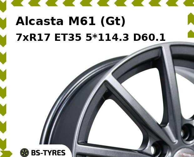 

Колесный диск Alcasta, M61 (Gt) 7xR17 ET35 5*114.3 D60.1