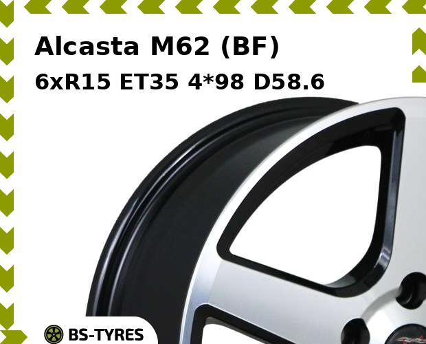 

Колесный диск Alcasta, M62 (BF) 6xR15 ET35 4*98 D58.6