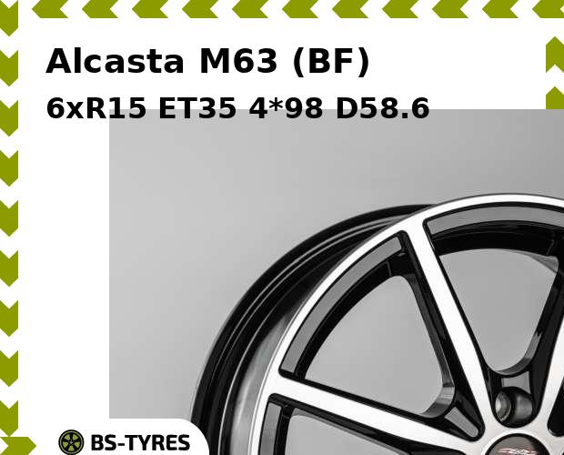 

Колесный диск Alcasta, M63 (BF) 6xR15 ET35 4*98 D58.6