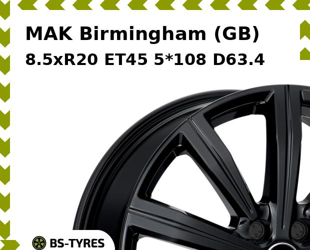 

Колесный диск MAK, Birmingham (GB) 8.5xR20 ET45 5*108 D63.4