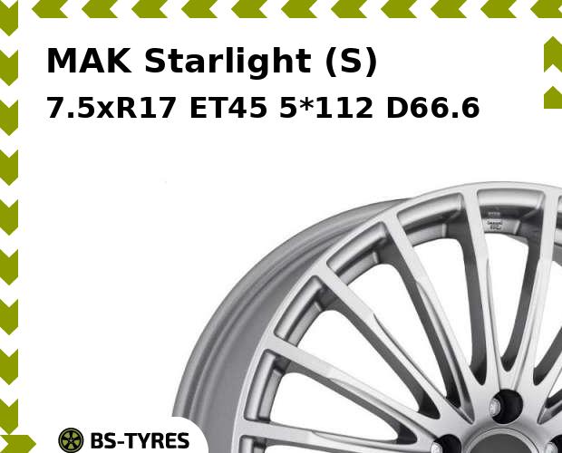

Колесный диск MAK, Starlight (S) 7.5xR17 ET45 5*112 D66.6
