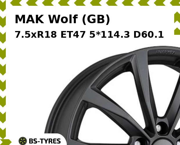 

Колесный диск MAK, Wolf (GB) 7.5xR18 ET47 5*114.3 D60.1