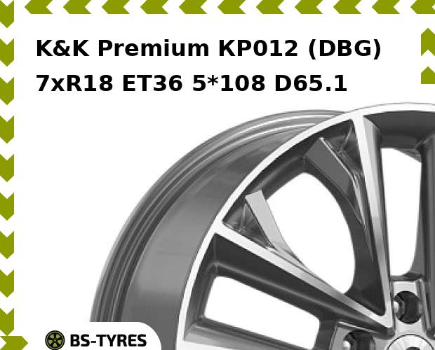 

Колесный диск K&K, Premium КР012 (DBG) 7.0xR18 ET36 5*108 D65.1
