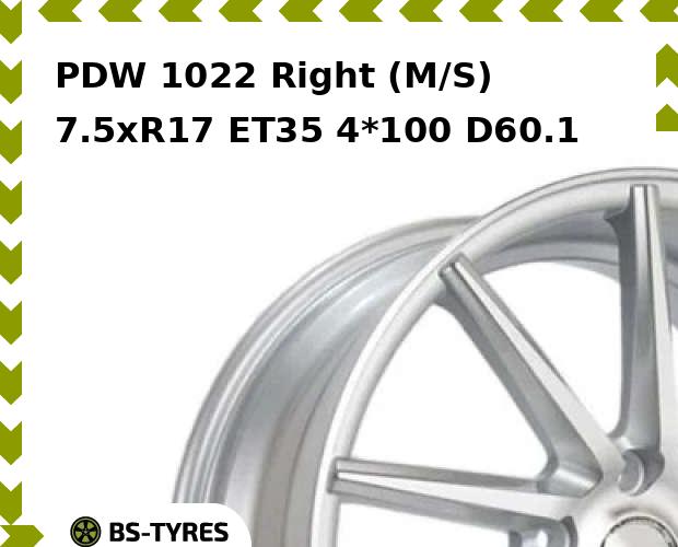 

Колесный диск PDW, 1022 Right (M/S) 7.5xR17 ET35 4*100 D60.1